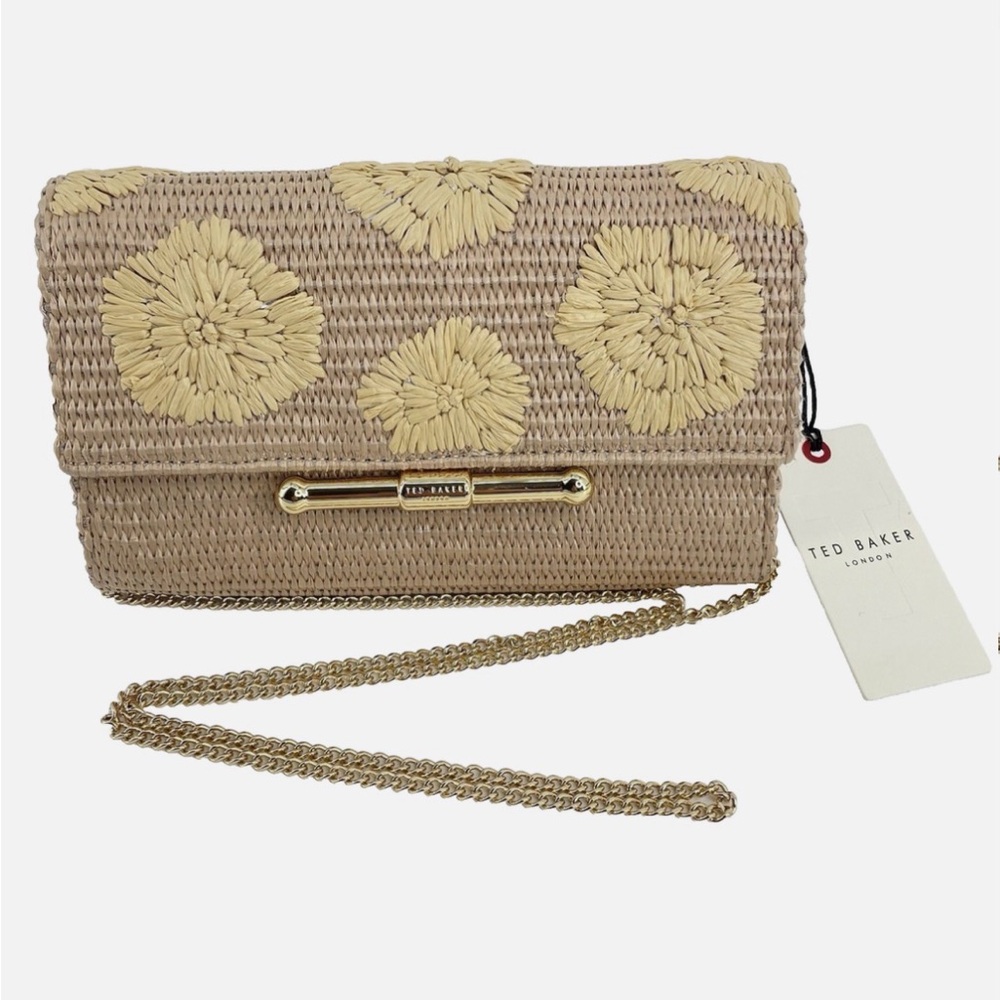 Ted Baker London Cassy Floral Crossbody Clutch Beige/Natural Tones